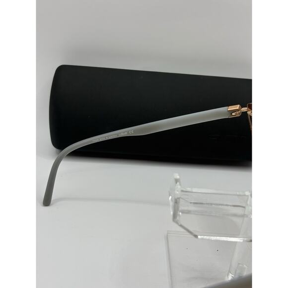 Silhouette Rimless Sunglasses Rose Gold Brown Lens Unisex 50mm main image 7